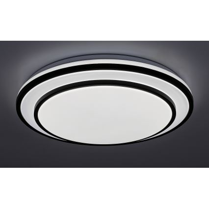Rabalux - Dimbart LED-takarmatur LED/40W/230V 3000-6500K svart Ø 49 cm + fjärrkontroll