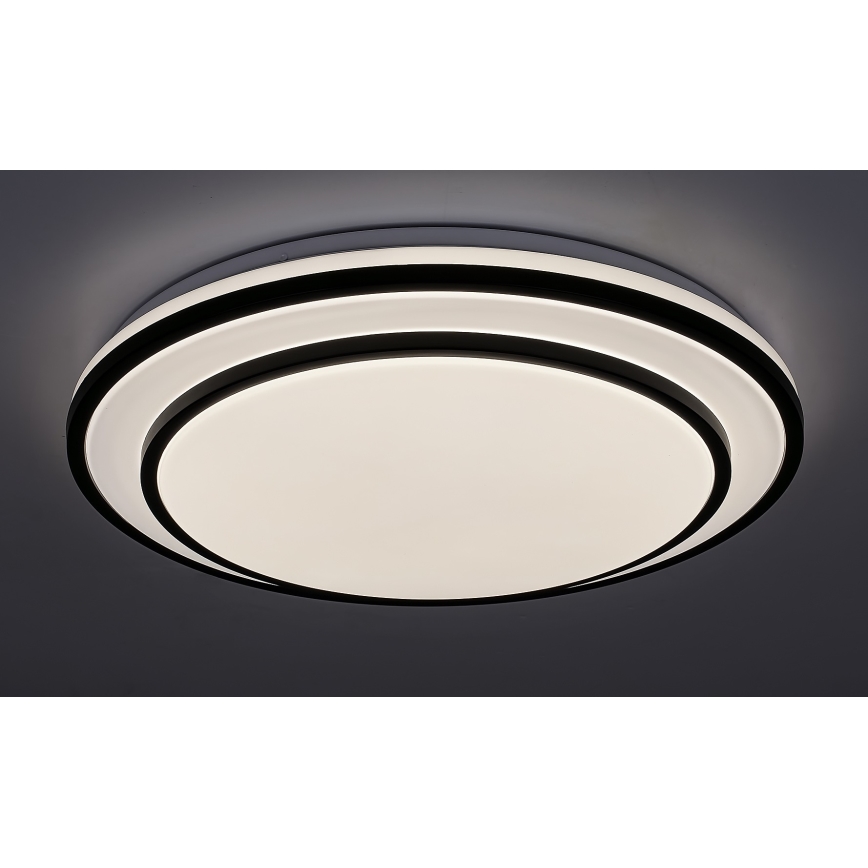 Rabalux - Dimbart LED-takarmatur LED/40W/230V 3000-6500K svart Ø 49 cm + fjärrkontroll