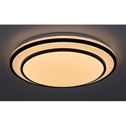Rabalux - Dimbart LED-takarmatur LED/40W/230V 3000-6500K svart Ø 49 cm + fjärrkontroll