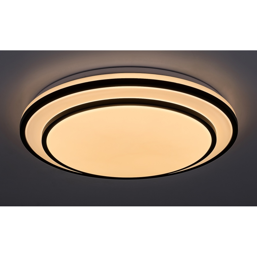 Rabalux - Dimbart LED-takarmatur LED/40W/230V 3000-6500K svart Ø 49 cm + fjärrkontroll