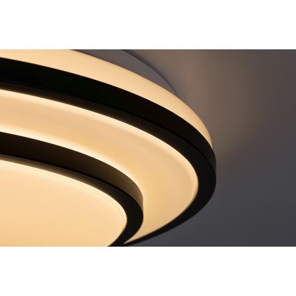 Rabalux - Dimbart LED-takarmatur LED/40W/230V 3000-6500K svart Ø 49 cm + fjärrkontroll