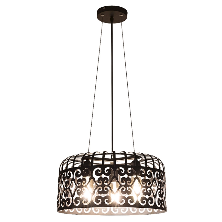 Rabalux 2158 - Ljuskrona ALESSANDRA 3xE27/60W/230V svart