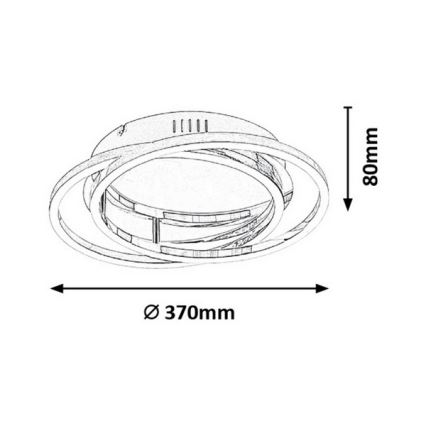 Rabalux 2184 - LED Takbelysning SELENA LED/30W/230V diameter 37cm