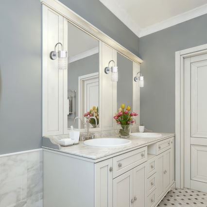 Rabalux - Badrumsvägglampa 1xE14/40W/230V IP44 blank krom