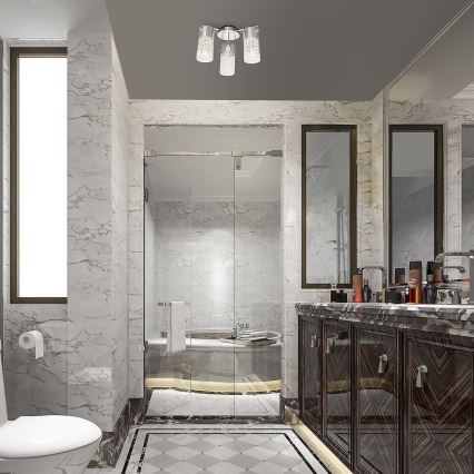 Rabalux - Taklampa för badrum 3xE14/40W/230V IP44 Ø 33,5 cm