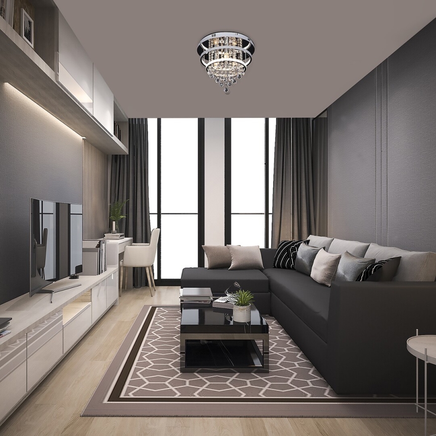 Rabalux 2237 - Kristalltaklampa PALLAS LED/32W/230V + 3xE14/40W