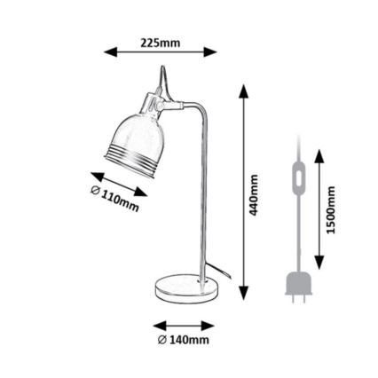 Rabalux - Bordslampa 1xE14/25W/230V beige