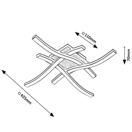 Rabalux - LED Taklampa 4xLED/20W/230V