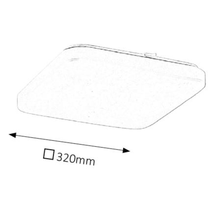 Rabalux - LED-takarmatur 32 W, 230 V, 32x32 cm