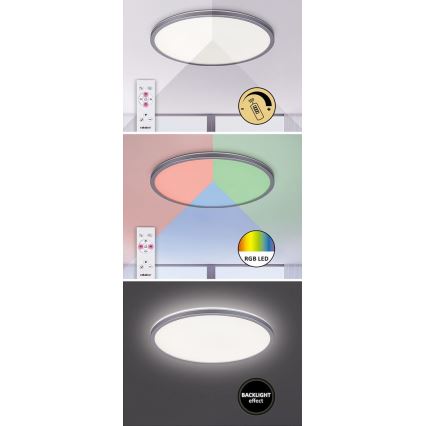 Rabalux - Dimbart LED RGB-takarmatur LED/22W/230V med Wi‑Fi (Tuya) och fjärrkontroll 42x42 cm