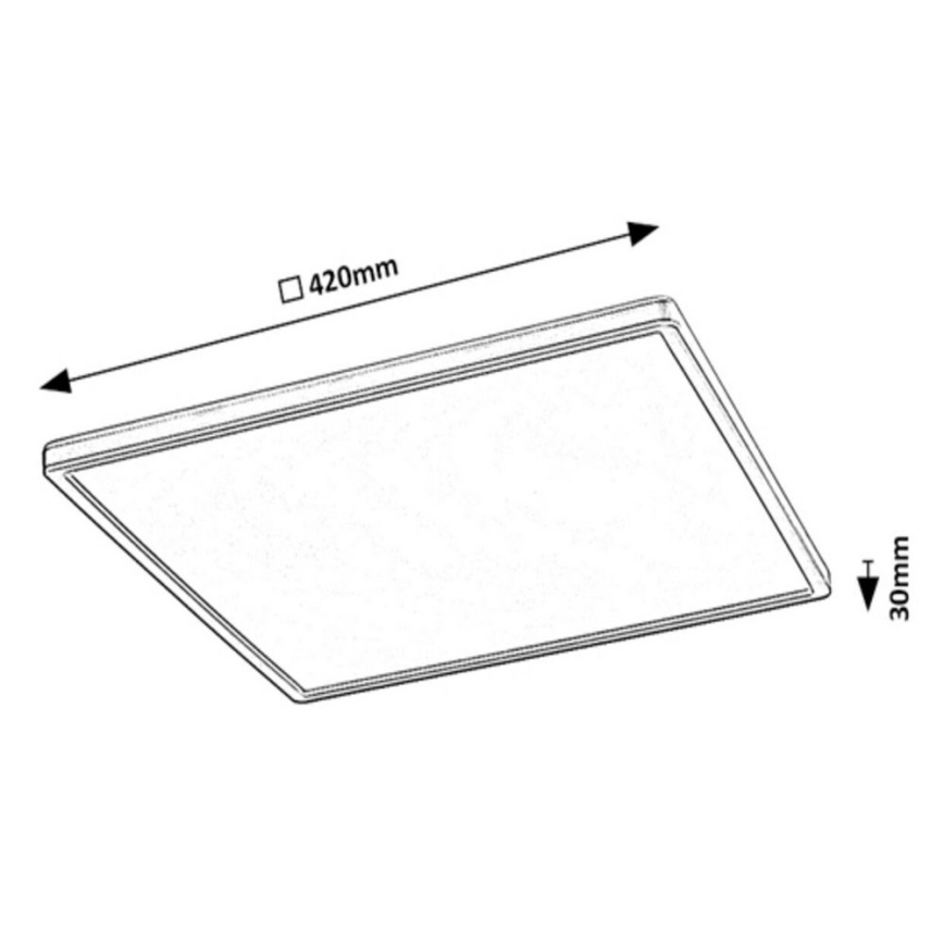 Rabalux - Dimbart LED RGB-takarmatur LED/22W/230V med Wi‑Fi (Tuya) och fjärrkontroll 42x42 cm