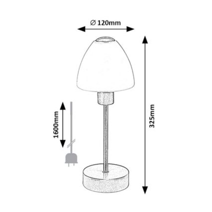 Rabalux - Dimbart bordslampa 1xE14/40W/230V matt krom