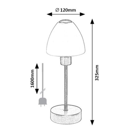 Rabalux - Dimbara bordslampa 1xE14/40W/230V svart