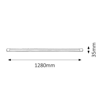 Rabalux - LED underskåpsbelysning för kök 1xG13/36W/230V 128 cm