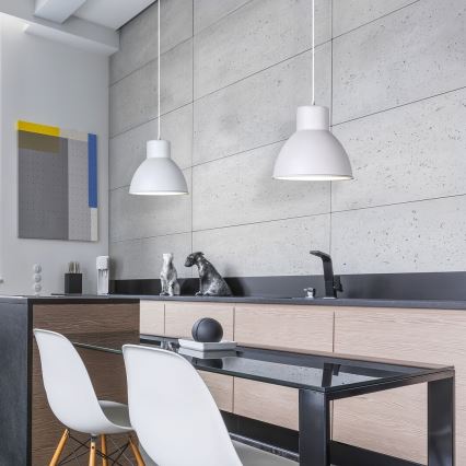 Rabalux 2577 - Ljuskrona DEREK 1xE27/60W/230V vit