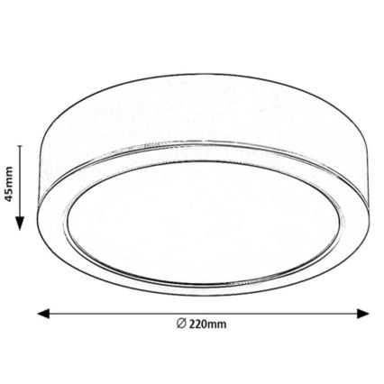 Rabalux - LED Taklampa LED/24W/230V Ø 22 cm