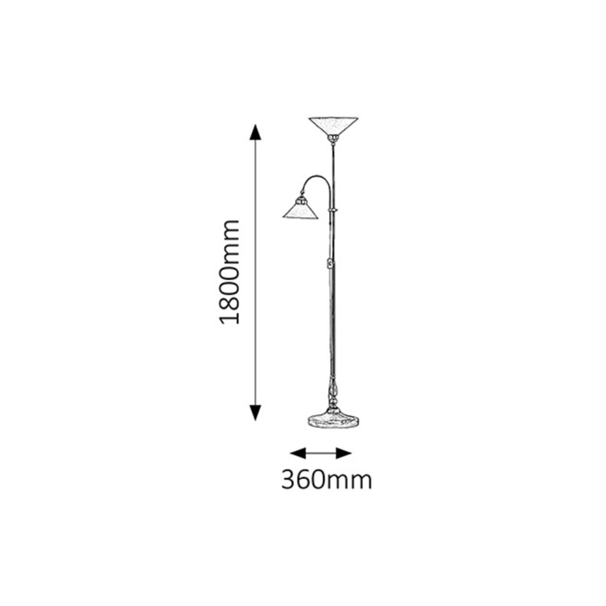 Rabalux 2708 - Golvlampa MARIAN 2xE27/60W/230V
