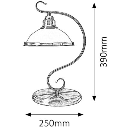 Rabalux 2752 - Bordslampa ELISETT 1xE27/60W/230V