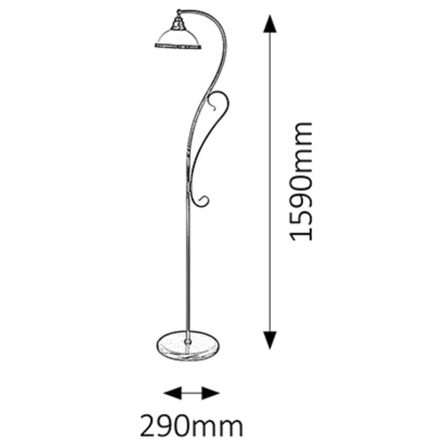 Rabalux 2758 - Golvlampa ELISETT 1xE27/60W/230V