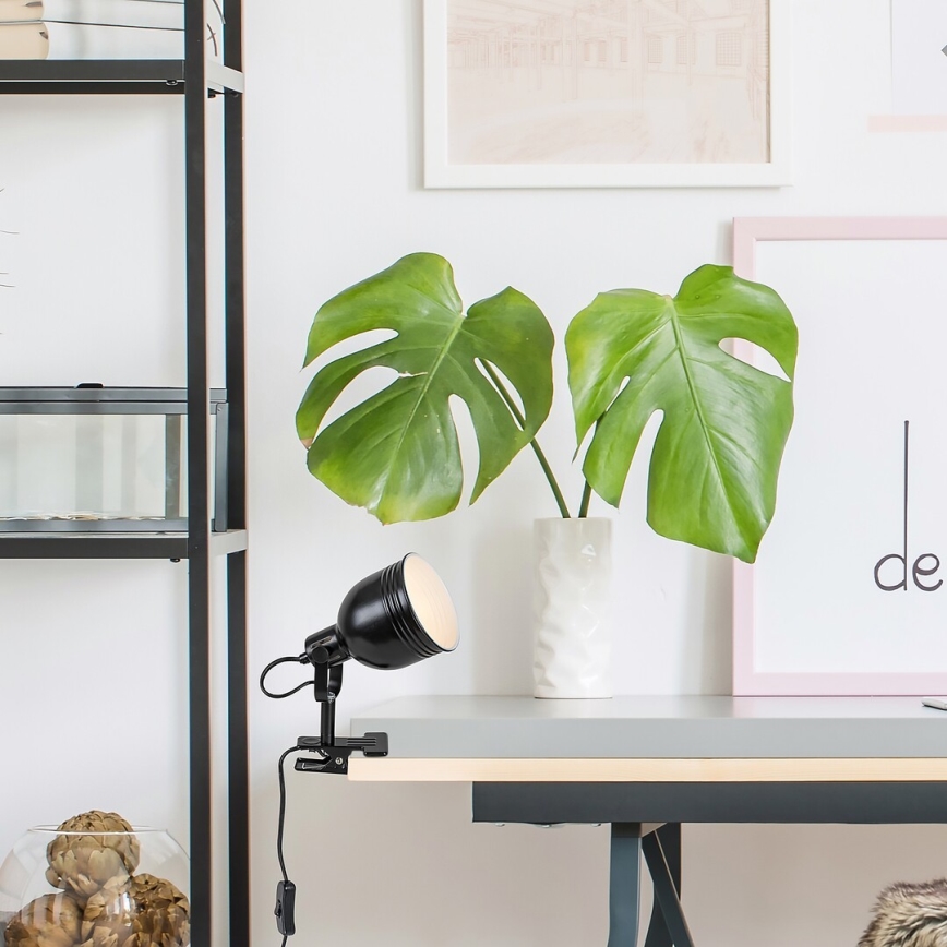 Rabalux 3092 - Spotlight med en klämma 1xE14/25W/230V svart