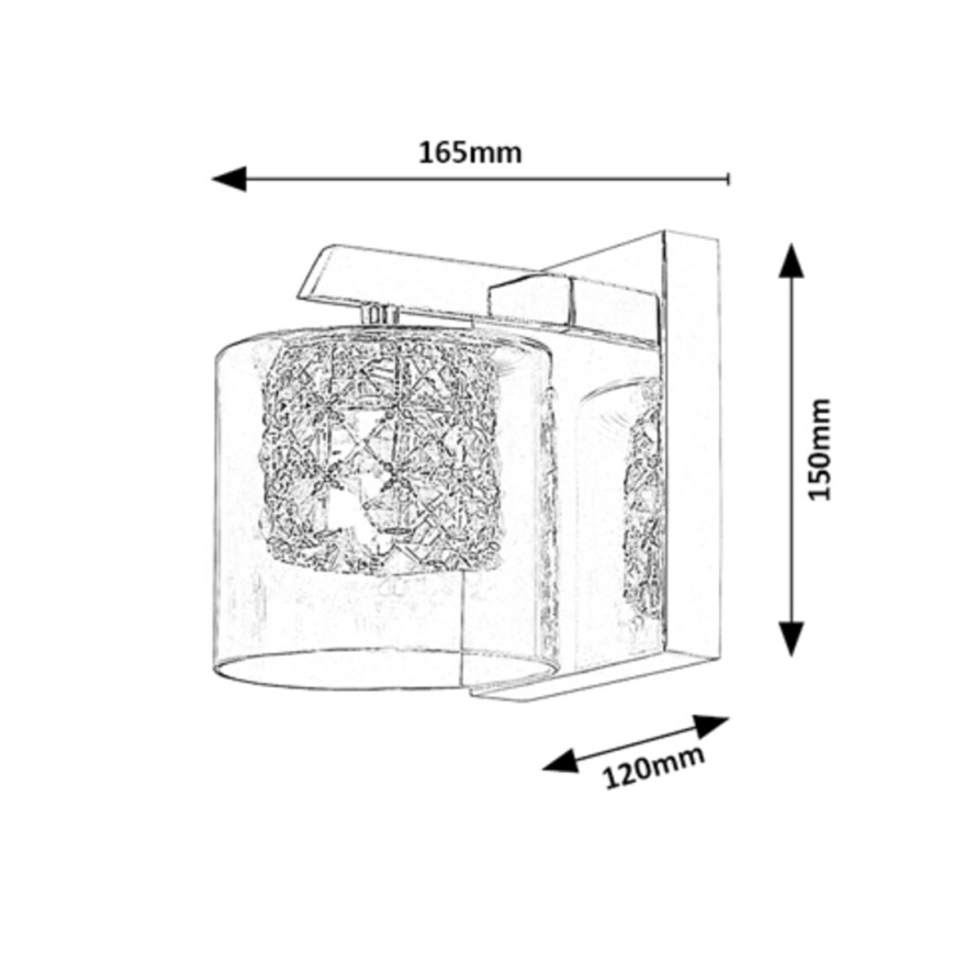 Rabalux 3113 - Kristall vägglampa 1xG9/40W/230V