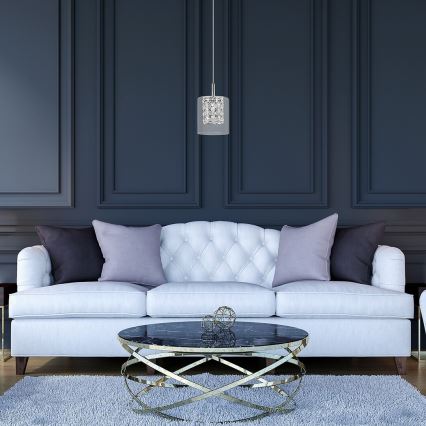 Rabalux 3114 - Kristall ljuskrona med upphängningsrem 1xG9/40W/230V