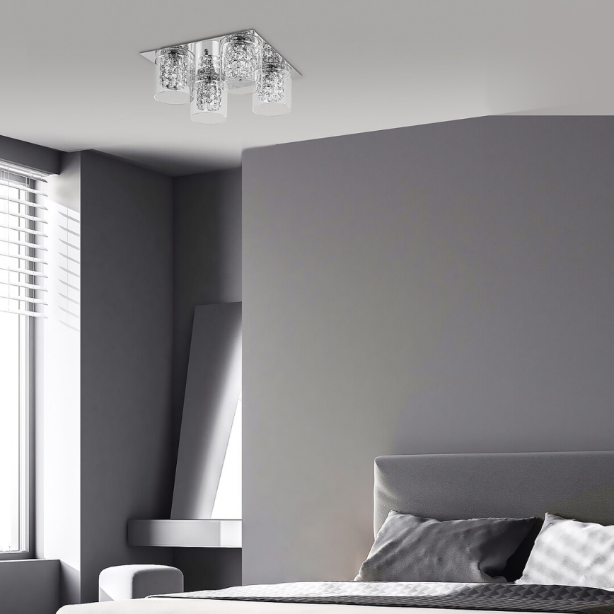 Rabalux - Kristalltaklampa 4xG9/40W/230V 37x37 cm