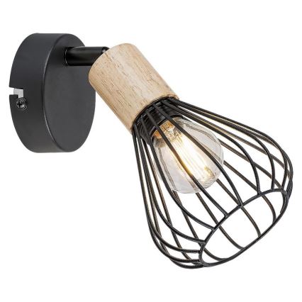 Rabalux - Väggspotlight 1xE14/25W/230V svart/bok