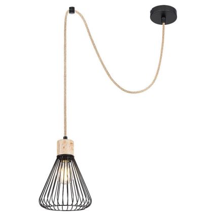 Rabalux - Taklampa 1xE27/40W/230V svart/bok