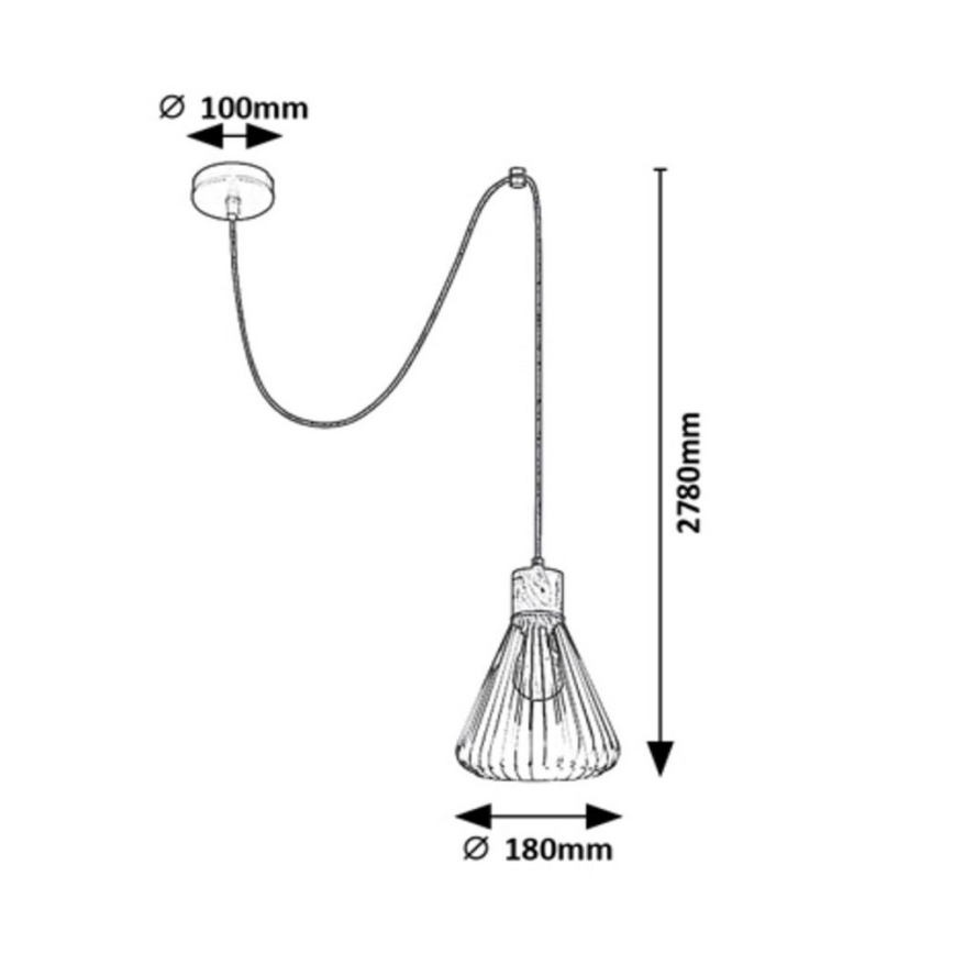 Rabalux - Taklampa 1xE27/40W/230V svart/bok