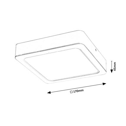 Rabalux - LED taklampa LED/18W/230V 17x17 cm