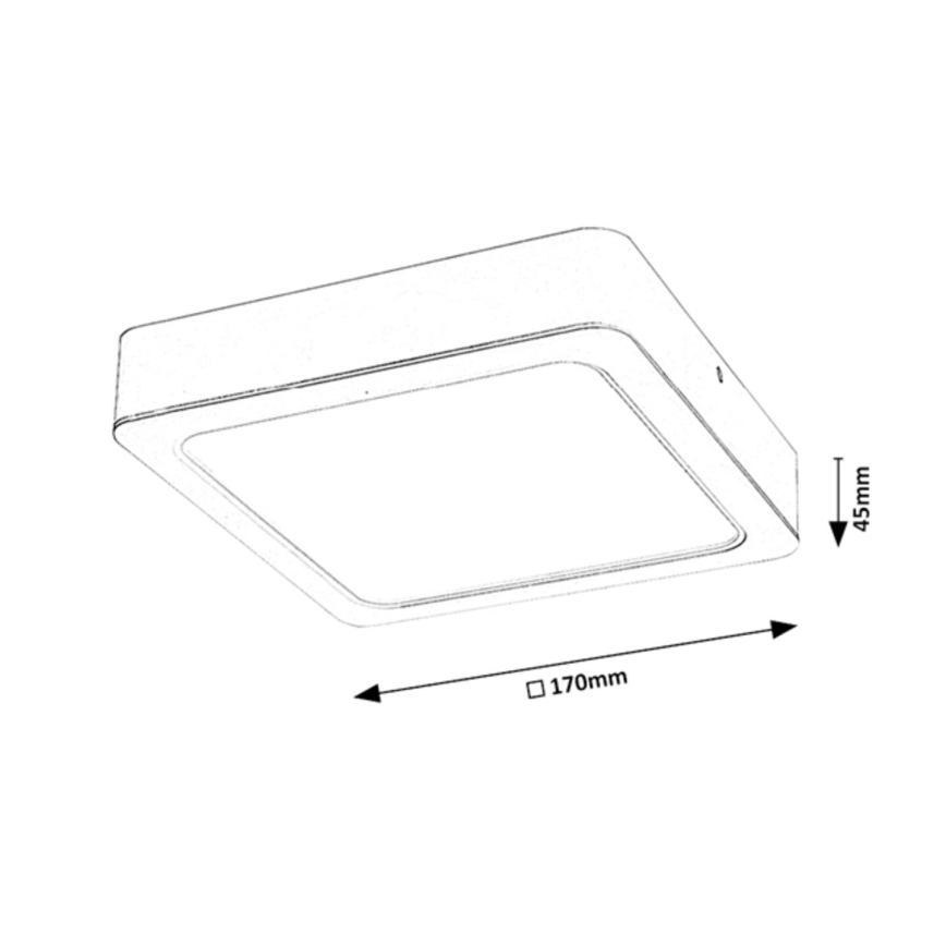 Rabalux - LED taklampa LED/18W/230V 17x17 cm
