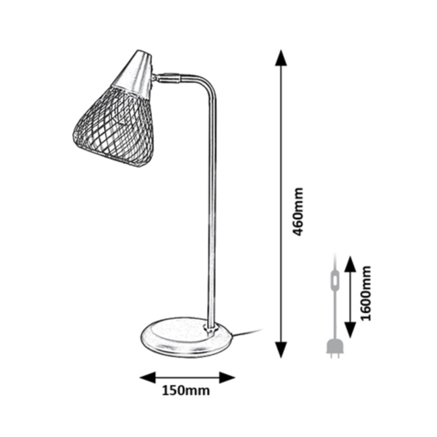 Rabalux - Bordslampa 1xE14/25W/230V svart
