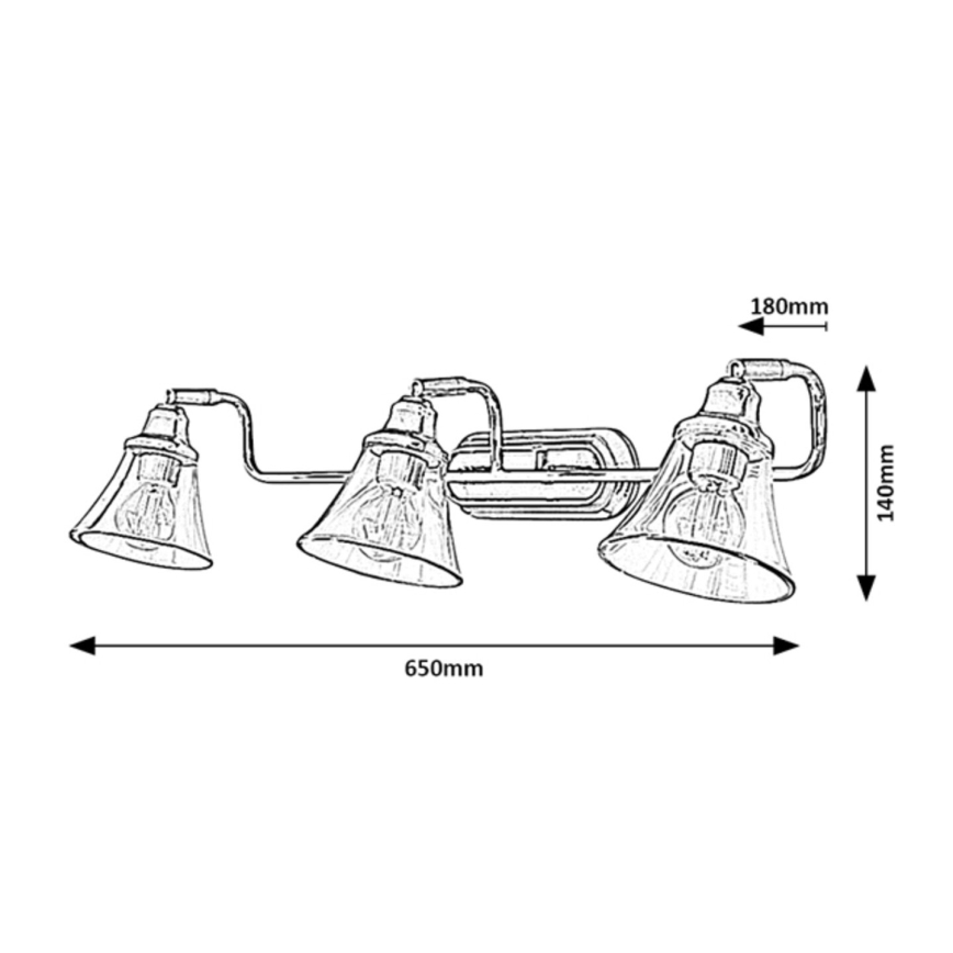 Rabalux - Badrumsspotlight 3xE14/40W/230V IP44