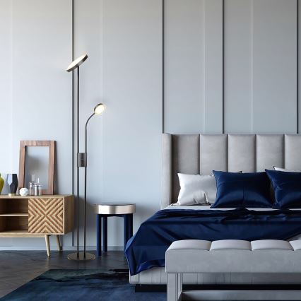 Rabalux 3240-LED Dimbar golvlampa LED/18,5W/230V + LED/4,5W svart