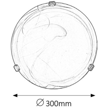 Rabalux - Taklampa 1xE27/60W/230V, alabasterglas
