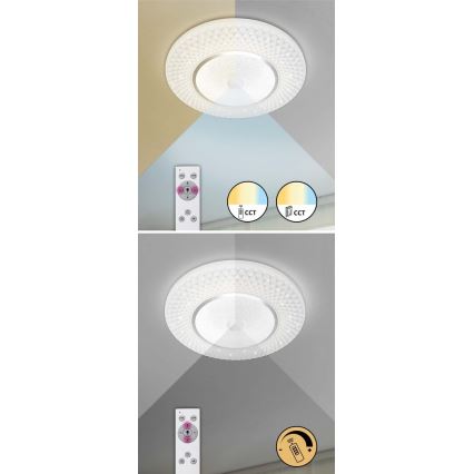 Rabalux - Dimmbar LED-taklampa LED/72W/230V 3000-6500K med fjärrkontroll Ø 48 cm