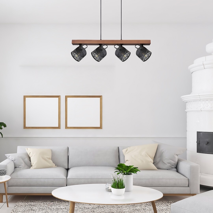 Rabalux  - Ljuskrona med upphängningsrem ROTEM 4xE14/40W/230V