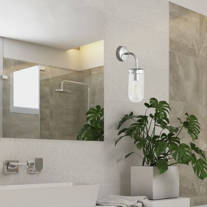 Rabalux - Badrumsvägglampa 1xE27/60W/230V IP44 blank krom