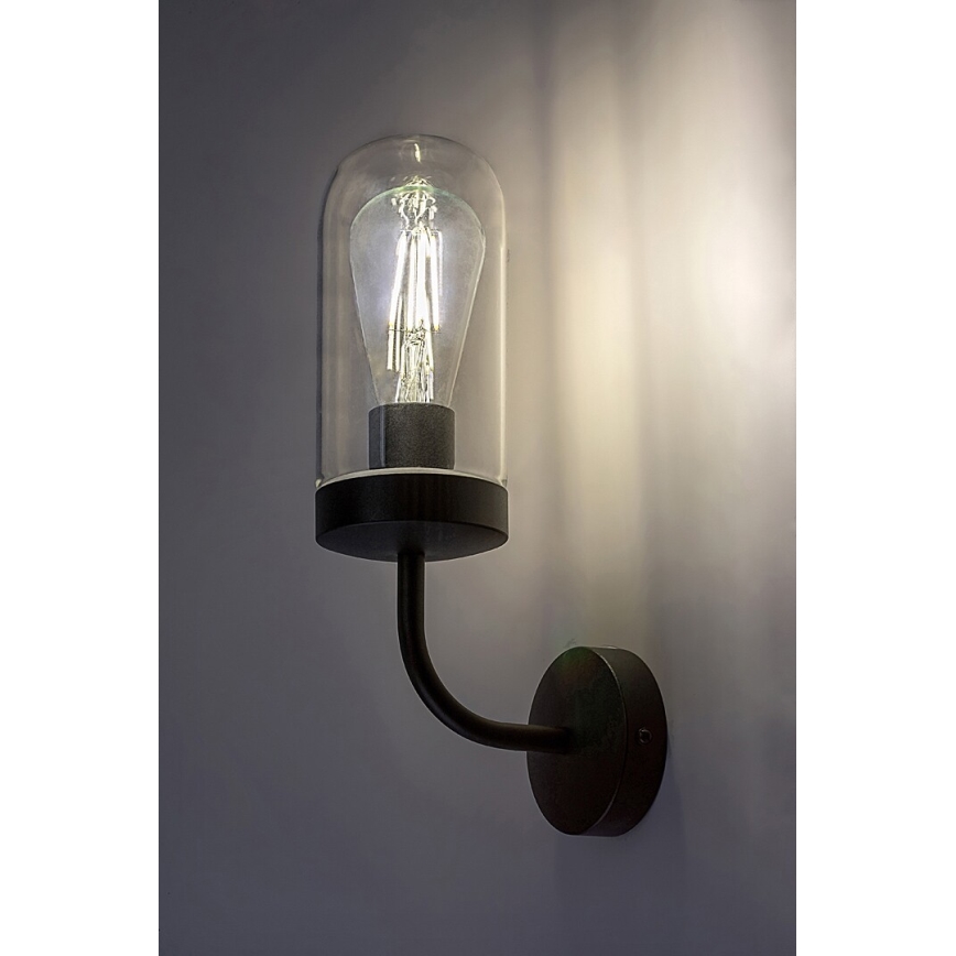 Rabalux - Vägglampa för badrum 1xE27/60W/230V IP44 svart