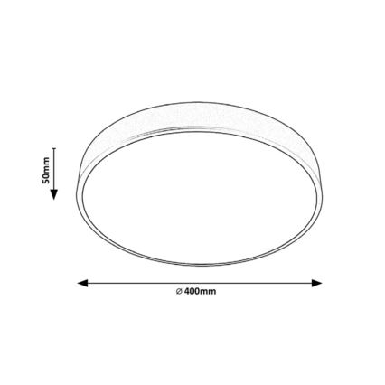 Rabalux - LED taklampa LED/36W/230V Ø 40 cm svart