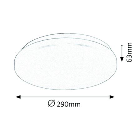 Rabalux - LED-taklampa, 20 W, 230 V, Ø 29 cm