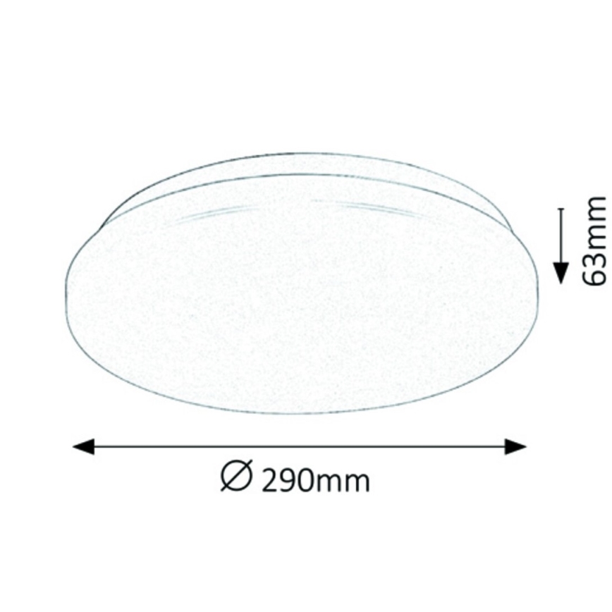 Rabalux - LED-taklampa, 20 W, 230 V, Ø 29 cm