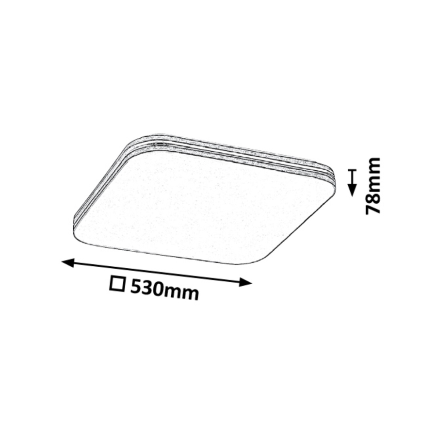 Rabalux - LED taklampa LED/36W/230V kvadratisk 53x53 cm