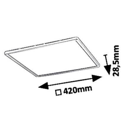 Rabalux - Dimbart LED-taklampa LED/22W/230V 42x42 cm
