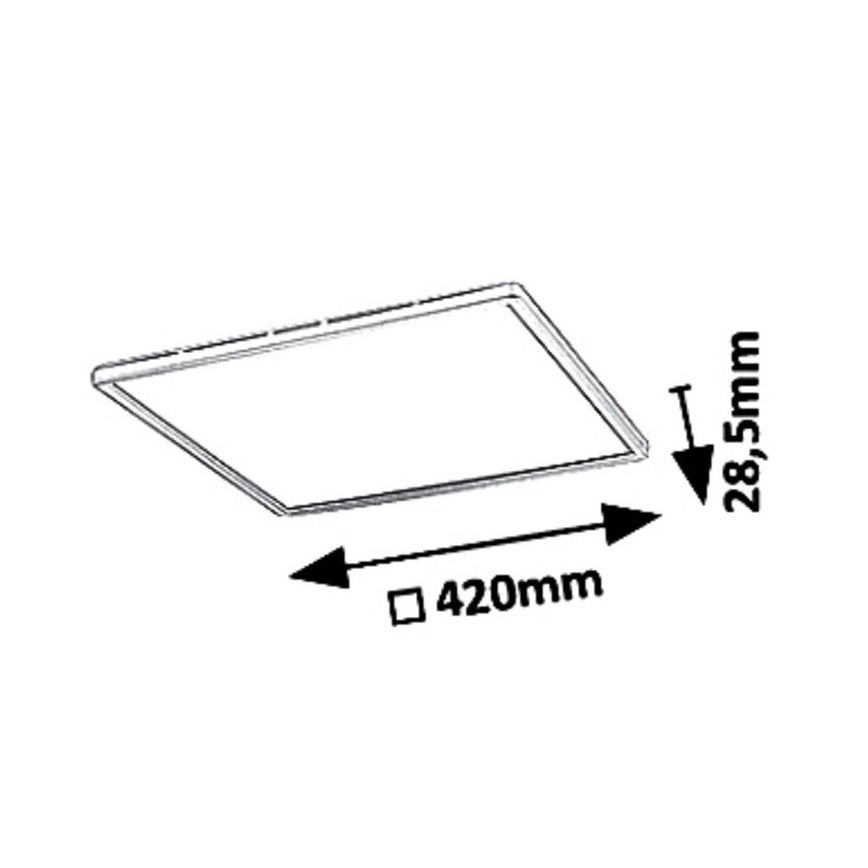 Rabalux - Dimbart LED-taklampa LED/22W/230V 42x42 cm