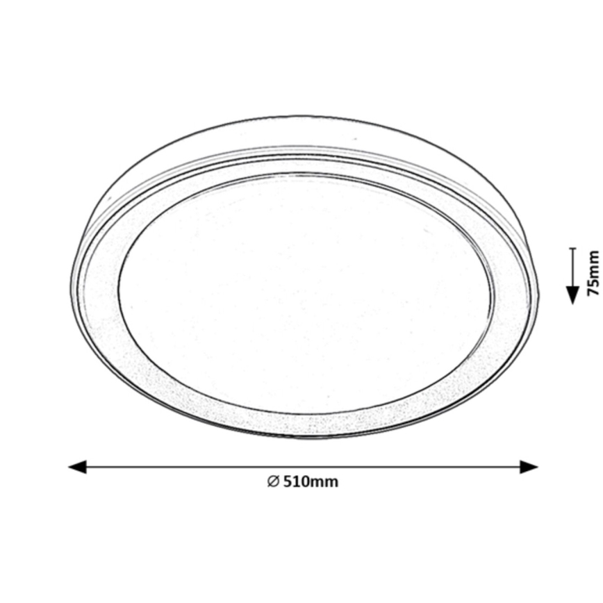 Rabalux - LED RGB dimbar taklampa LED/40W/230V 2700-6500K Wi-Fi Tuya Ø 51 cm + fjärrkontroll
