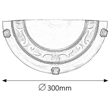 Rabalux 3712 - Väggbelysning LARETTA 1xE27/60W/230V