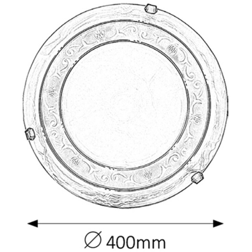 Rabalux 3714 - Takbelysning LARETTA 2xE27/60W/230V