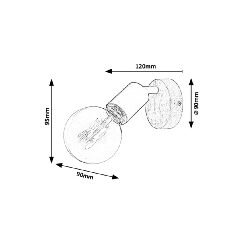 Rabalux - Väggspotlight 1xE27/40W/230V gummiträd